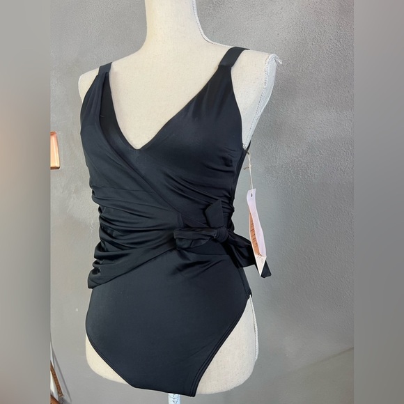 We Are Hah ‘Wrap It Up’ Swimsuit in Black - NWT - Size S- wrap one piece - Picture 2 of 7